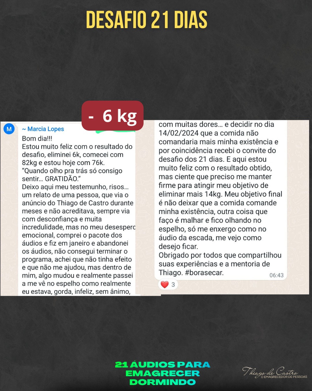 Depoimento de aluna 1